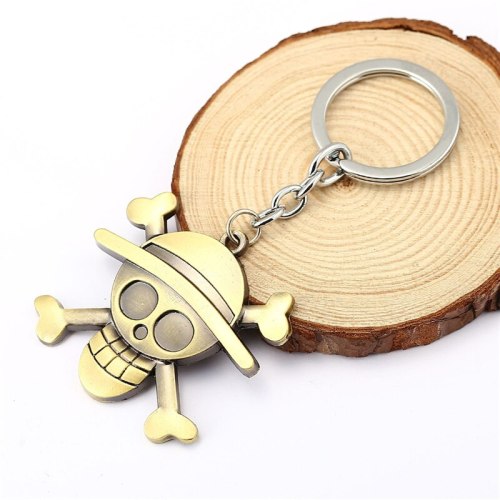 One Piece Anime Keychain Luffy Straw Hat Pendant Key Ring for Fans Gift Action Figure Cosplay Toys