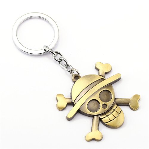 One Piece Anime Keychain Luffy Straw Hat Pendant Key Ring for Fans Gift Action Figure Cosplay Toys