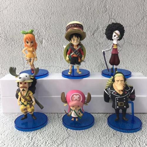 Anime One Piece WCF Luffy Nami Usopp Tony Tony Chopper Brook PVC Action Figure Collection Model Kids Toys Doll Gift 5pcs/set
