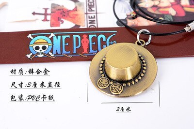 Anime One Piece Necklace Luffy Straw Hat Pendant Men Fashion Choker Accessories Jewelry Figure Toys