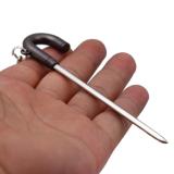 Anime One Piece Burukku Crutch Sword Keychain Metal Pendants Chaveiro Jewelry Figure Toy Key Ring Gift