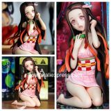 Anime Figure Demon Slayer Kamado Nezuko Sexy Girl PVC Action Figure Kneeling Version Nezuko Kamado Figurine Collection Toy Gift