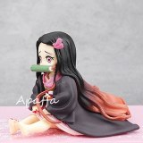 Anime Figure Demon Slayer Kimetsu no Yaiba Kamado Nezuko Sitting Position PVC Action Figure Toys Collectible Model  Gifts 6.5CM