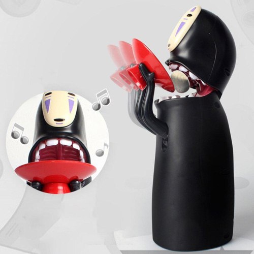 Anime Spirited Away No Face Man Model Figure Doll Piggy Bank Faceless Man Money Box Can Automatic Eat Coin Children Toys