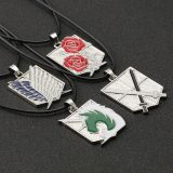 Attack On Titan Necklace Wings Of Freedom Eren Scout Legion Stationary Guard Military Police Trainee Squad Pendant Anime Jewelry