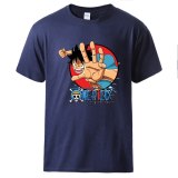 Cartoon Luffy Print Tshirts Man Summer Tops One Piece Hip Hop Cool Short Sleeve Sportswear Tee Male Loose Fit Work Out Tops Tee