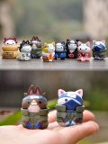 Action 8 Pcs/set Naruto Figurine Toys For Children 3cm Shikamaru Gaara Handmade Kitten Naruto Kakashi Sakura Mini Dolls Desk Toy