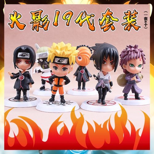 6pcs/set Anime Naruto Action Figure Toys 7cm Gaara Zabuza Sasuke Tobio Kakashi Ninja Puppet Model Ornaments Collectible Gift Toy