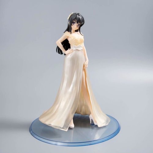 Anime Rascal Does Not Dream of Bunny Girl Figure 24cm Sakurajima Mai Wedding Dress Sexy Girl Anime Pvc Action Figures Toys Model