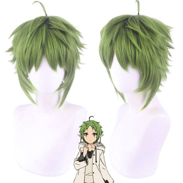 Anime 30CM Jobless Reincarnation Sylphiette Greyrat Cosplay Wig Mushoku Tensei Green Short Heat Resistant Synthetic Hair Wig