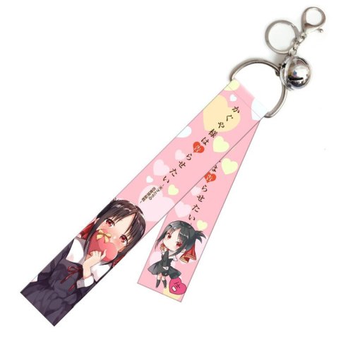 Kaguya-sama: Love Is War Lanyard Keychain  DATE A LIVE Dragon Maid Card Captor SAKURA Strap Pendant Key Ring