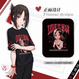 Anime Kaguya-sama: Love Is War Shinomiya Kaguya Loose T-shirt Cosplay Costume Summer Short Sleeve Men Women Unisex Casual Tops