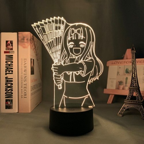 Kaguya Sama Love Is War Chika Fujiwara Led Night Light for Home Bedroom Decor Nightlight Anime Gift Table 3d Lamp Chika Fujiwara