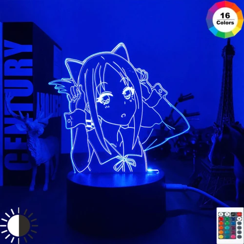Anime Led Night Light Kaguya Sama Love Is War for Bedroom Decor Light Battery Powered Birthday Gift Manga Lamp Love Is War