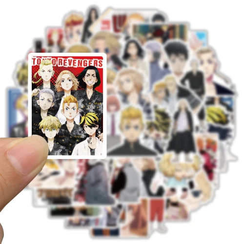 50/100 Pcs Tokyo Revengers Stikers Anime Manjiro Sano Ken Ryuguji Mikey Draken Keisuke Baji Takashi Mitsuya PVC Stickers Gift