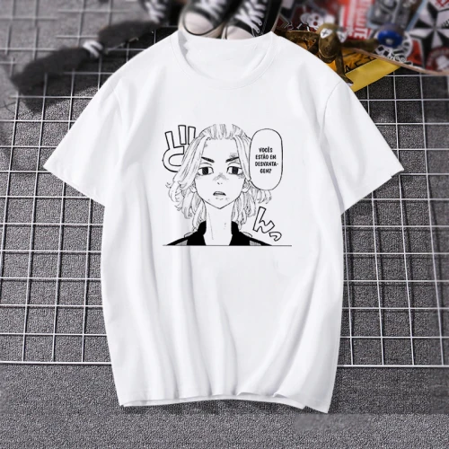 Tokyo Revengers T-shirts With Short Sleeves White T-shirt Man Summer Mens Clothes Sleeve Men's Fashion for Clothing Tshirt Anime