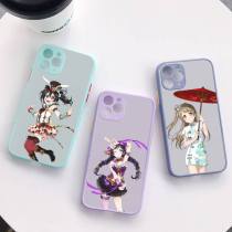 LoveLive! School idol project Phone Case for iPhone X XR XS 7 8 Plus 11 12 pro MAX Translucent Matte Shockproof Case