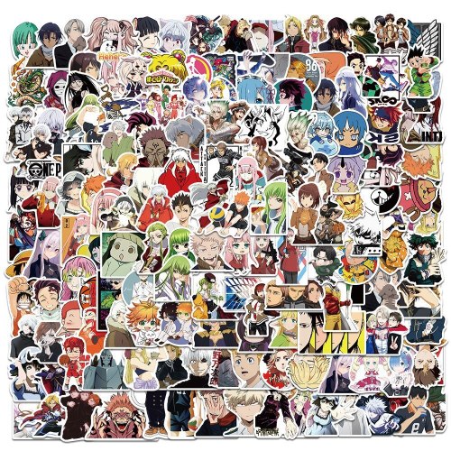 200 pcs/lot Mixed Anime Comic Stickers Attack on Titan My Hero Academia LoveLive! SAO Tokyo Ghoul Cartoon Waterproof Sticker