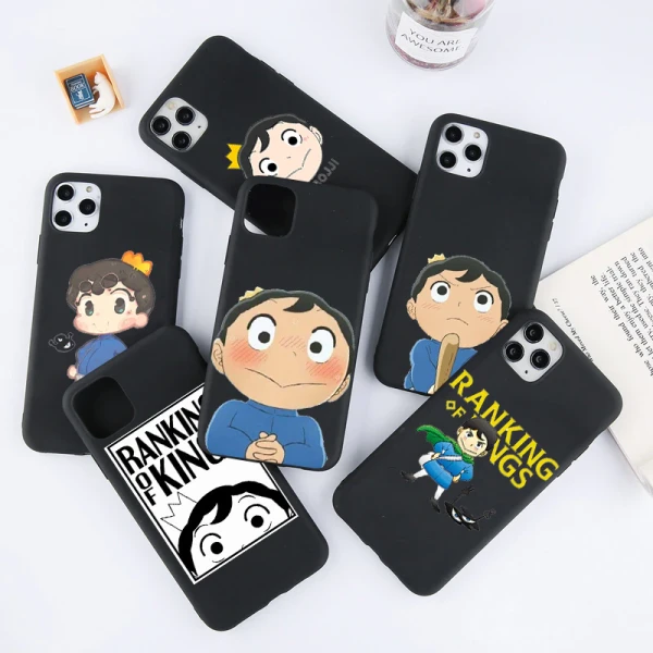 Anime Ranking of King Phone Cover for IPhone 11 12 13Pro Max X XR XS Max 6 6S 7 8 Plus Cute Cartoon Soft Silicone Black TPU Case