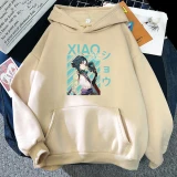 Genshin Impact Xiao Cool Print Hot Game Hoodies Women/Men Kangaroo Plus Size Sweatshirts Streetwear Graphic Hip Hop Fashion Tops