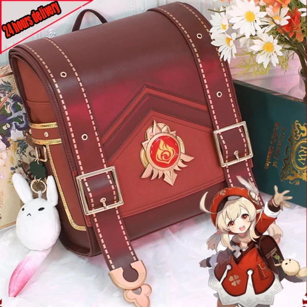 Anime Game Genshin Impact Klee Spark Knight Cute Backpack Shoulder Bag Loli Bag Cosplay Prop Halloween Gifts 24 hours Delivery