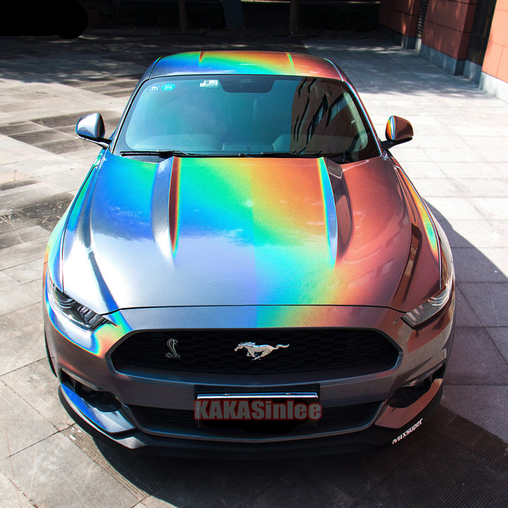 Car Vehicle Iridescence Rainbow Laser Holographic Chameleon Mirror