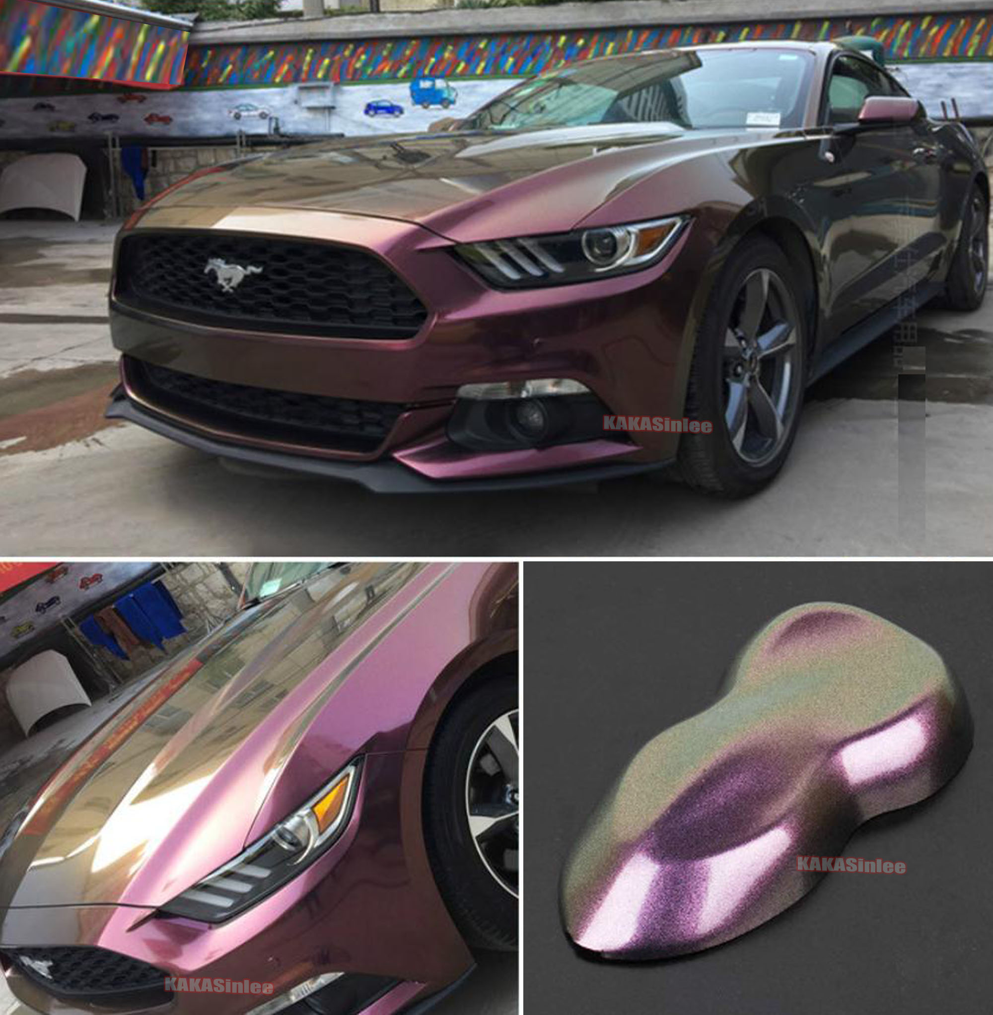 Glossy Chameleon Purple Blue car Pearl Metal