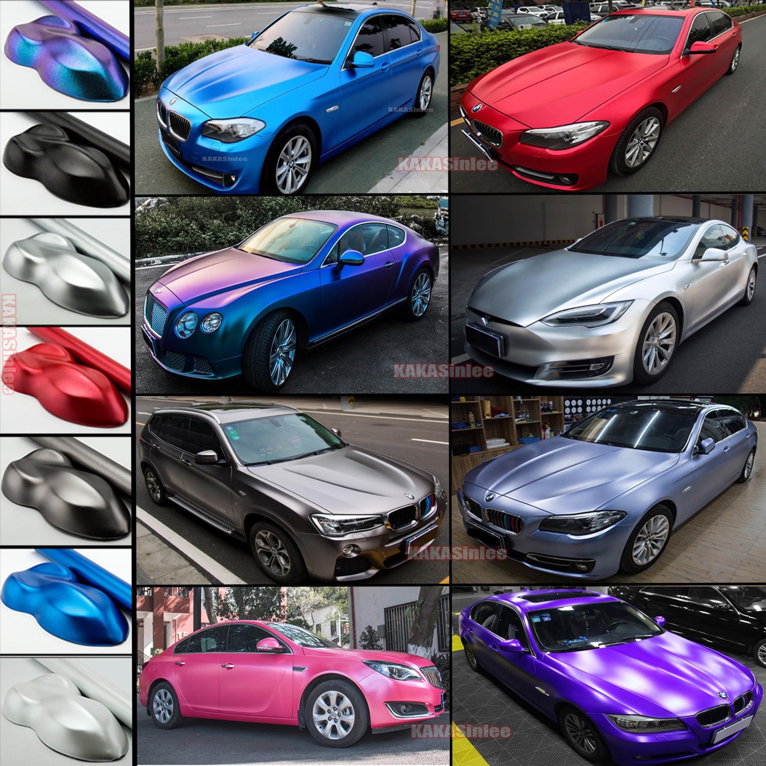 US$ 14.99 - 12inch x 60inch Car Stretch Pearl Metal Satin ...