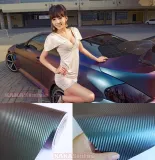 4 Colors - Magic Car Glossy 3D Carbon Fiber Chameleon Vinyl Wrap Sticker Sheet Film Bubbles Free