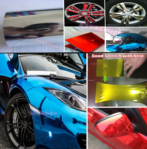 5meters Gold Vinyl Wrap Chrome Foil Sticker Mirror Covering Film