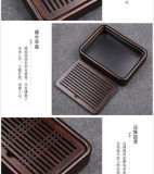 27*20*5cm Kongfu Tea Tray Luxury Small Gongfu Tea Tray with Water Tank Ebony