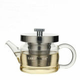 Kamjove AM-01 Heat Resistant Clear Glass Teapot Stainless Steel Infuser 250ml