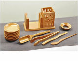 Bamboo Tea Set Kungfu Tea Accessories - Strainer Tongs Spoon Tea Tray Set Holder