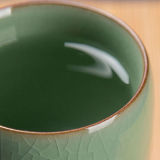 Chinese Longquan Celadon Teacup Japanese Office Ceramic Kungfu Tea Cup 160ml