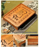 13 /17  Bamboo Hollow Texture Gongfu Tea Serve Tray with Drawer and Drain Pipe
