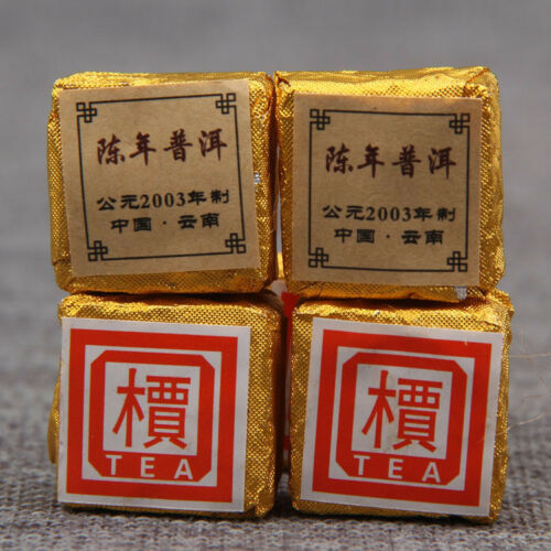 2003 Chinese Yunnan Old Ripe Puer Pu'er Tea Brick Mini Puerh For Weight Lose