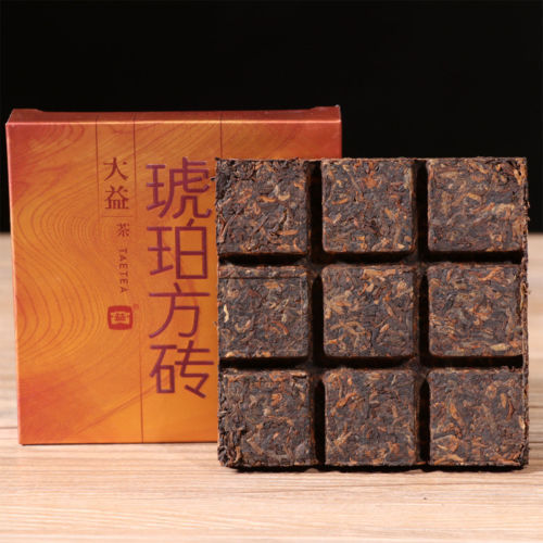 Amber Square Tea 60g * MengHai Tea Dayi TAETEA Classic Puer Shu Pu erh Ripe