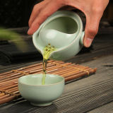 Xiang Long * Ru Kiln Celadon Kung Fu Tea Cup & Teapot Set Ruyao Tea 1 Pot 1 Cup