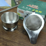 [GRANDNESS] Stainless Steel Mesh Tea Strainer & Stand Boling Stainless Steel
