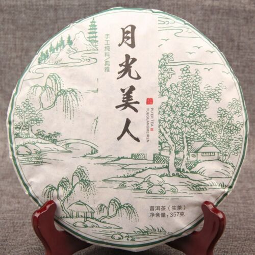 YUGUANGMEIREN Organic Moonlight Beauty Puer Moonlight Sheng Pu-erh Raw Tea 357g