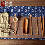Chinese Bamboo Tools for Tea Service Cha dao Tea Accessories Portable Bag