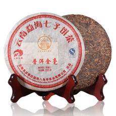 Puer Golden Buds * 2015 Year BaJiaoTing Octagonal Pavilion Pu-erh Tea Cake 200g