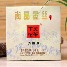 Big Snow Mt. 2017 Yunnan Xiaguan Factory Gold Silk Raw Pu-erh Brick Tea