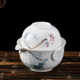 Tea Set Include 1 Pot 1 Cup Elegant Gaiwan Kettle Tea Pot Porcelain Teapot