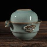 Chinese Tea Set Travel Longquan Celadon Kuai Ke Bei Include 1 Pot 1 Cup Quik cup