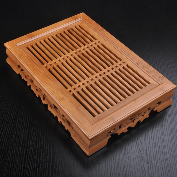 Tasteful Elegant Bamboo Chinese Gongfu Tea Table Serving Tray Tank 37cm*26cm