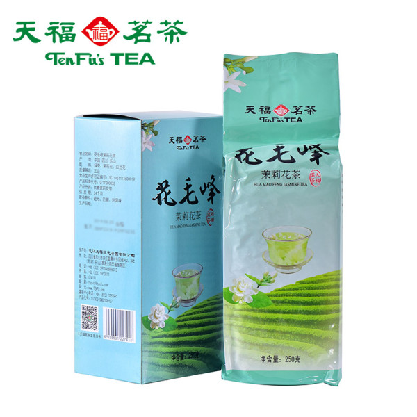 TenFu's TEA Jasmine Flower Maofeng Tea Green Organic Jasmine Green Tea 250g
