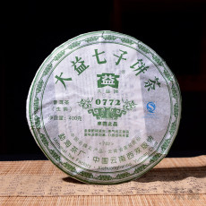 2007 TAETEA 0772 Menghai Tea Cake Sheng Pu'er Chinese Dayi Raw Puer Tea 400g