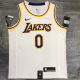 NBA Laker crew neck vintage white No.0 Nixon with chip  1:1