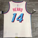 NBA  Heat crew crew white No. 14 Hiro  with chip  1:1